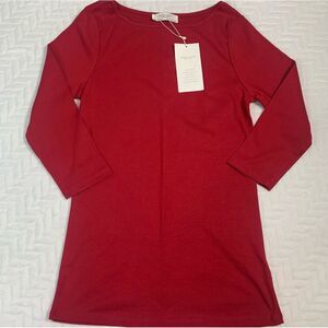 ORGANIC COTTON ZARA W & B Slim Fit Top Red Medium